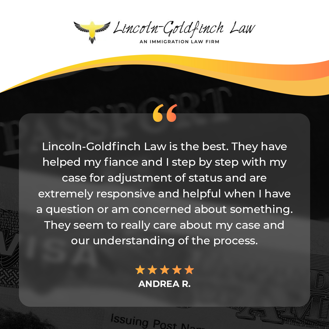 Lincoln-Goldfinch Law - Testimonio De Cliente De Andrea R.